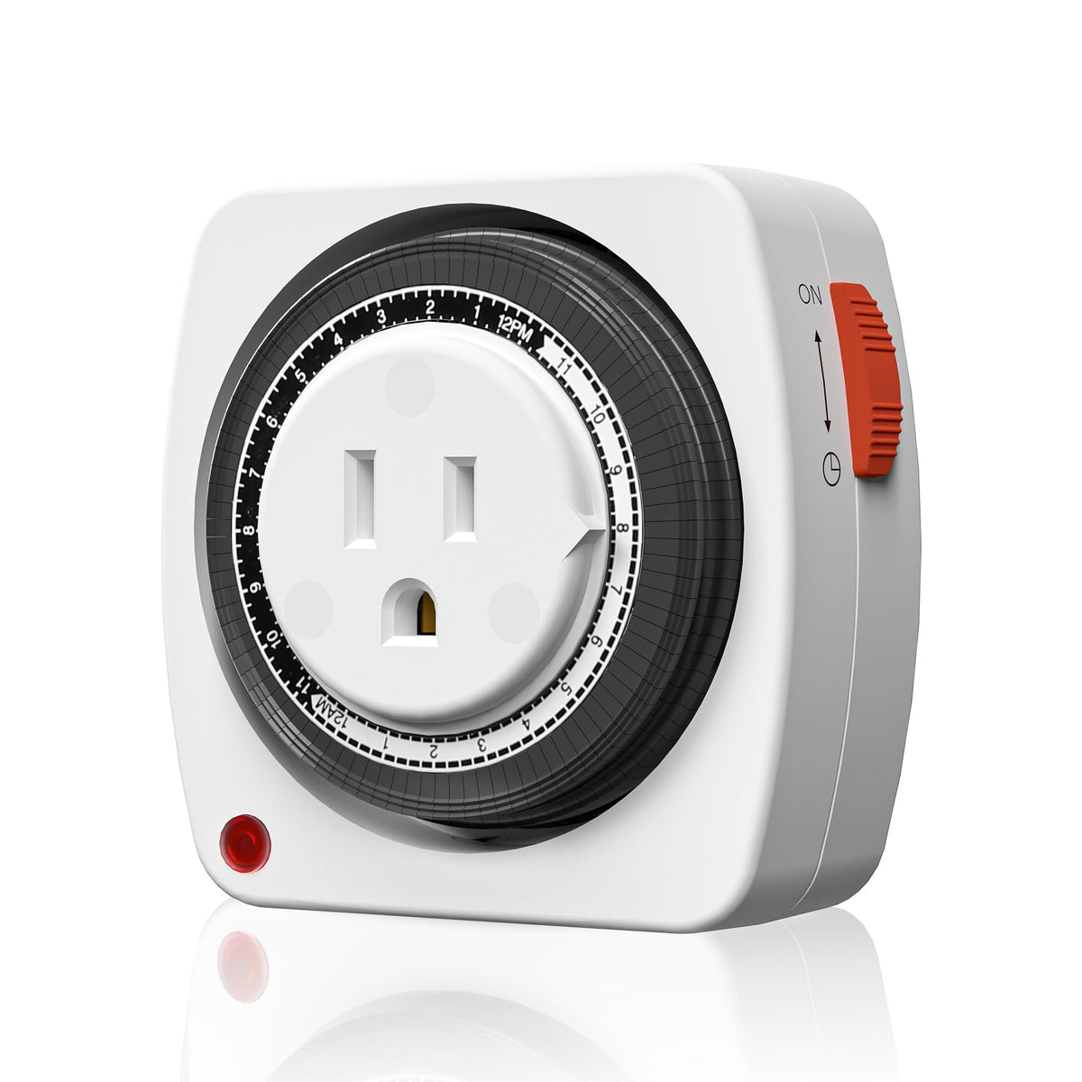 BN-LINK U47 Indoor Mini 24-Hour Mechanical Outlet Timer, 3-Prong, 2-Pack