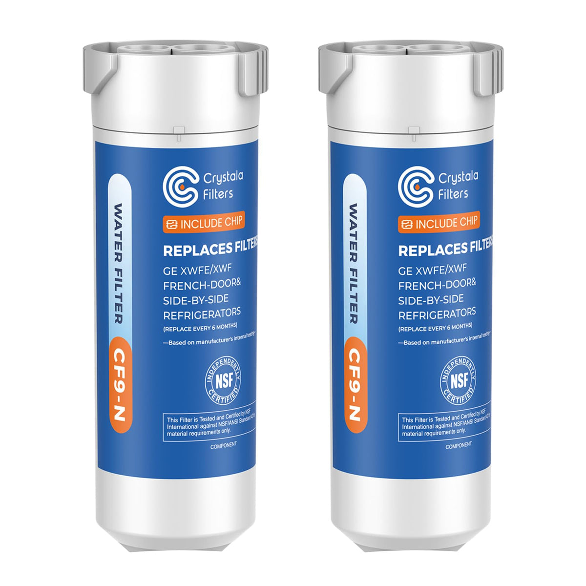 Crystala Filters XWFE (Built-in CHIP) Refrigerator Water Filter 1-Pack