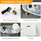 Hibbent Universal Metal Front Mount Toilet Handle Replacement Kit