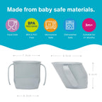 Doidy Cup, Open Cup for Training Baby 6 Months-3 Years, 200ml, Slanted Weaning Cup with Handles for Learning to Drink, BPA Free (Orange)