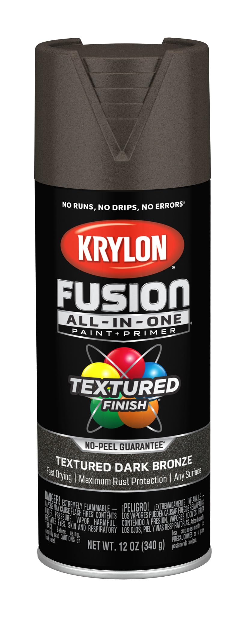 Krylon Fusion All-In-One, Metallic, Black Stainless Steel, 12 oz