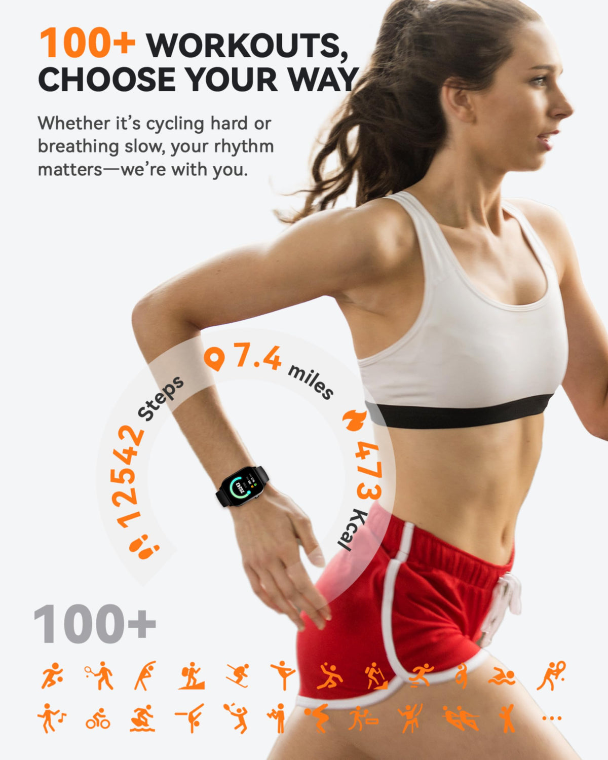 Smart Watch for Men Women- Answer/Make Call, 2026 IP68 Waterproof Fitness Tracker Watch with Sleep Step Counter Activity Smartwatch for Samsung Android iPhone iOS (Deep Burgundy, 1.83)