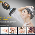 FEELSO Shower Head with Shower Filter, Filtered Shower Head for Hard Water