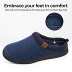 MERRIMAC Men's Slip-on Slippers Memory Foam Non-slip Indoor House Shoes