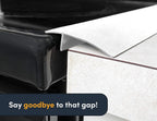 Linda’s Essentials Silicone Stove Gap Covers (2 Pack), Heat Resistant Oven Gap Filler Seals Gaps Between Stovetop and Counter, Easy to Clean Stove Gap Guard (21 Inches, Black)