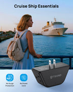 TROND Multi Plug Outlet Extender with USB, 2 Pack Plug Splitter