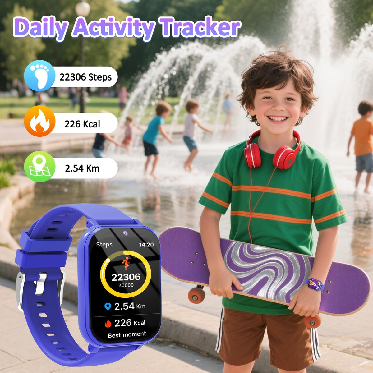 Kids Smart Watch for Boys Girls, Smart Watch for Kids Fitness Watch