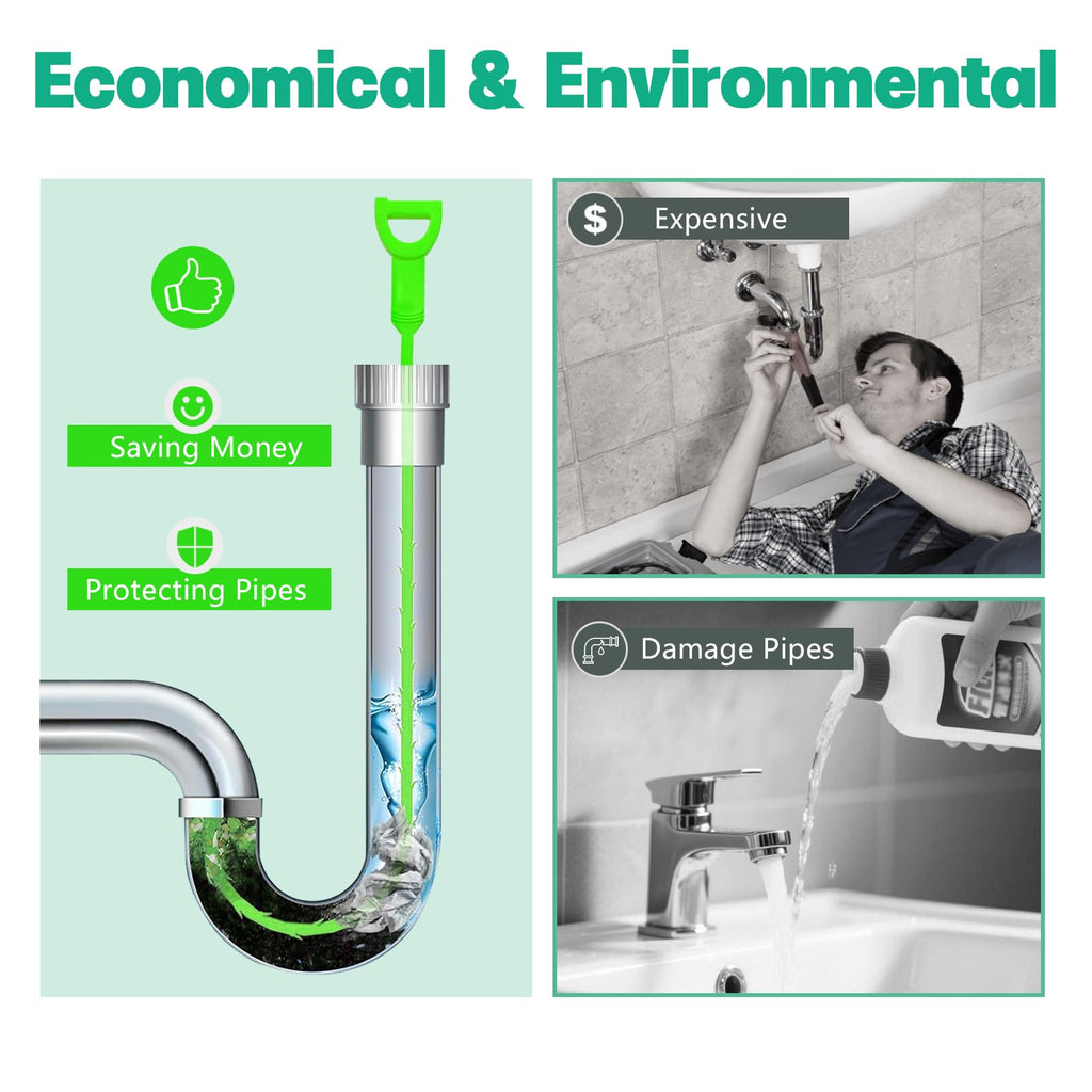 Drain Snake Hair Clog Remover - Shower Sink Unclogger Tool