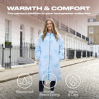 OHS Adults Drying Robe, Water-Resistant Changing Robe Gifts for Women Comfy Sherpa Privacy Robes for Women Men, Stay Dry Jacket Swimming Camping Drying Robes - S/M, L/XL