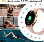 Smart Watch for Women, Answer/Make Call, 1.32'' AMOLED Ultra-Clear Screen Fitness Trackers with Heart Rate/Sleep/SpO2 Monitor, Smartwatch for iPhone/Samsung/Android, 110+ Sport Modes, 3ATM Waterproof