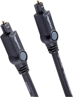Amazon Basics Toslink Optical Audio Cable for Sound Bar, Home Theatre, 1 m, Black