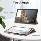 CoBak Case for Samsung Galaxy Tab A11+ Plus 11 Inch 2025/A9+ Plus 2023 - PU Leather Smart Cover with Auto Sleep/Wake for Tab A11+, Translucent Hard Shell, Multi-Viewing Angles, Orange
