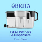 Brita Standard Pitcher and Dispenser Replacement Water Filters, White, 4