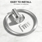 SetSail Towel Holder for Bathroom Wall Matte Black Towel Ring