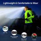 Blukar Head Torch Rechargeable, [2 Pack] 2000L Super Bright LED Headlamp