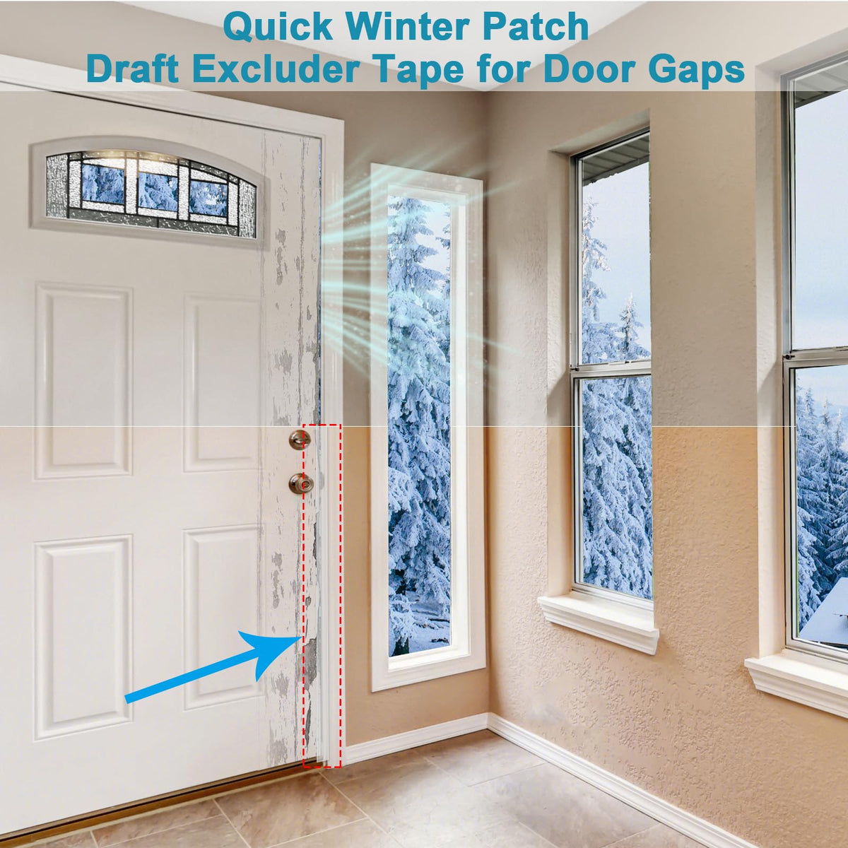 Draft Excluder Tape for Windows Doors, Removable Weather Seal, 3.5cm x 10m