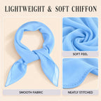WESTEND CHOICE Square Chiffon Scarves Women's Neck Scarf 50s Retro Bandana