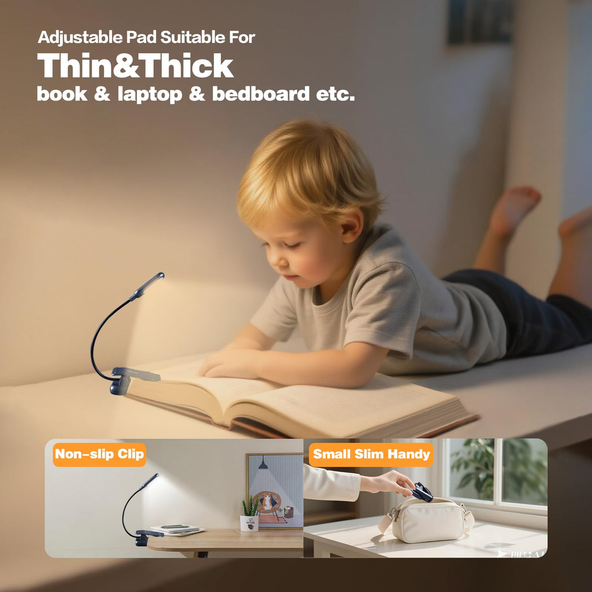 VAVOFO Rechargeable Reading Light, Clip on Book Light for Reading in Bed