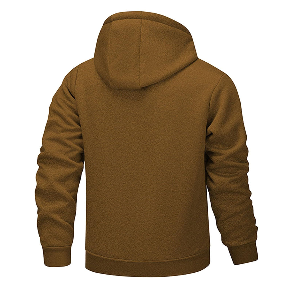 Teddy Fleece Men Hoodie Fleecing Lined Fuzzy Jacket with Pockets Full Zip Hooded Adjustable Sweatshirts Warm Parka Jackets Sherpa Ski Jackets Thermal Cardigan Jumper Coats Winter Outerwear Clothing