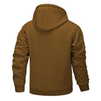 Teddy Fleece Men Hoodie Fleecing Lined Fuzzy Jacket with Pockets Full Zip Hooded Adjustable Sweatshirts Warm Parka Jackets Sherpa Ski Jackets Thermal Cardigan Jumper Coats Winter Outerwear Clothing