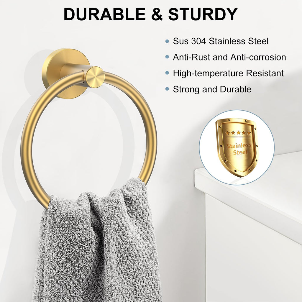 SetSail Towel Holder for Bathroom Wall Matte Black Towel Ring