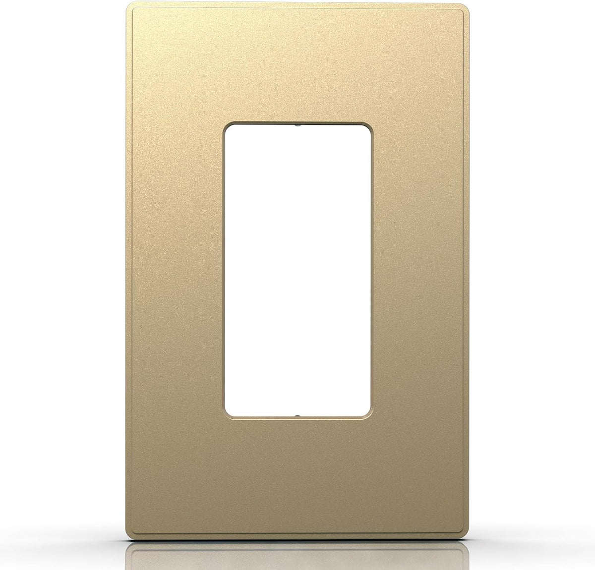 ELEGRP 2-Gang Screwless Decorative Wall Plates, Mid-Size 4.88" height x 4.94" length Unbreakable Thermoplastic Faceplate Cover for Decorator Receptacle Outlet & Switch, UL Listed (5 Pack, Matte White)
