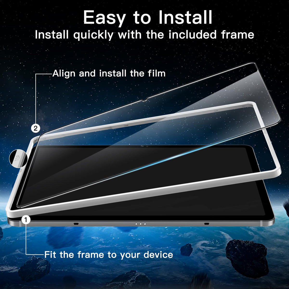 JETech Screen Protector for Samsung Galaxy Tab S6 Lite 10.4", 2-Pack