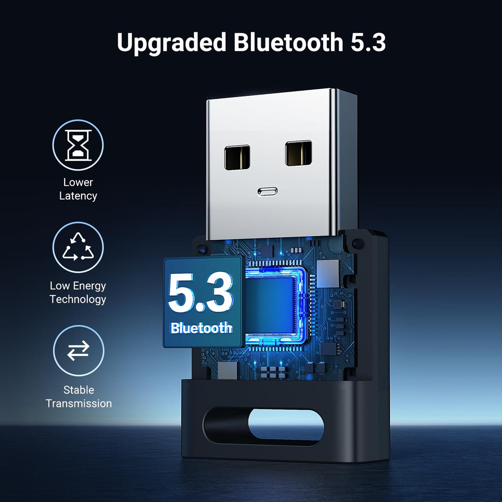 UGREEN Bluetooth 5.4 Adapter, USB Bluetooth Dongle for PC, Plug & Play