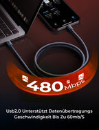 LISEN USB C to USB C Cable Charger 60W 4-Pack [0.5/1/2/2M] USBC to USBC