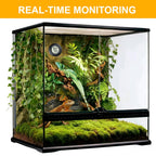 JEDEW 2 Pack Hygrometer Thermometer Digital Humidity Meter Indoor/Outdoor Humidity Monitor Reptile Thermo-Hygrometer for Greenhouse Humidors Terrarium Jars, Fahrenheit (℉) /Celsius(℃) (2)