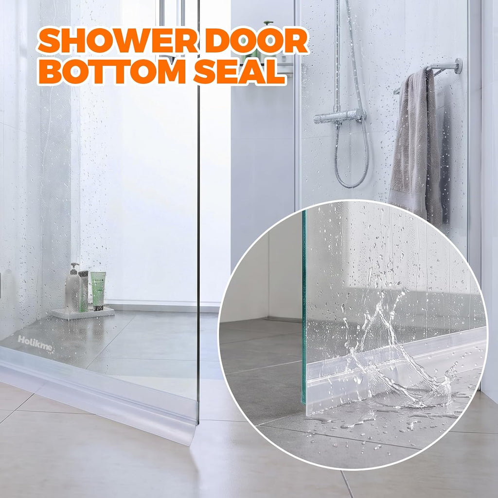 Holikme Weather Stripping Door Seal, Shower Door Seal Strip,1.8" W-33Feet