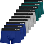 Fullluwaa Mens Boxers Cotton 10 Pack, No Scratch, Breathablee and Soft