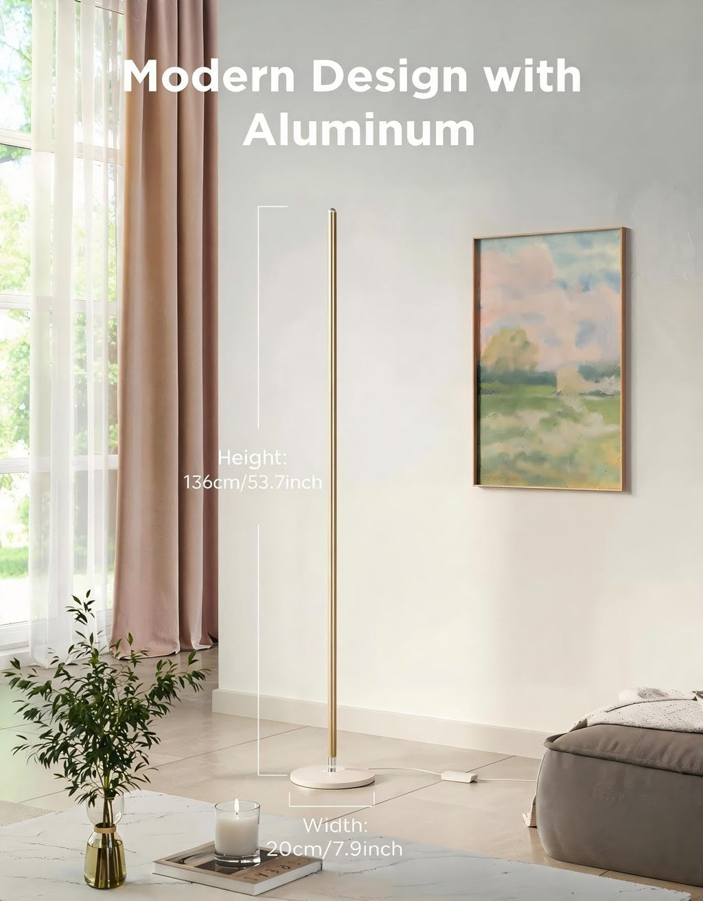 Govee RGBIC Floor Lamp Basic, 1000lm LED Corner Lamp, Black