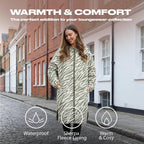 OHS Adults Drying Robe, Water-Resistant Changing Robe Gifts for Women Comfy Sherpa Privacy Robes for Women Men, Stay Dry Jacket Swimming Camping Drying Robes - S/M, L/XL
