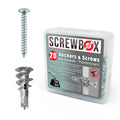 Plasterboard Fixings – 20pcs Heavy Duty Drywall Anchors & Screws, Metal Self Drilling Wall Plugs for Strong Grip