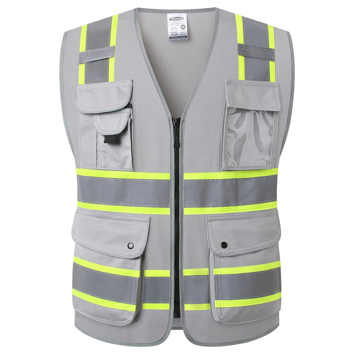 JKSafety Safety Vest for Men Women Reflective Hi Vis JK150 Green 3XL