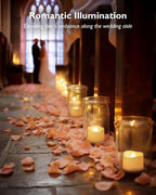 Homemory 24-Pack Flameless Tea Lights Candles Battery Operated, 200+ Hours
