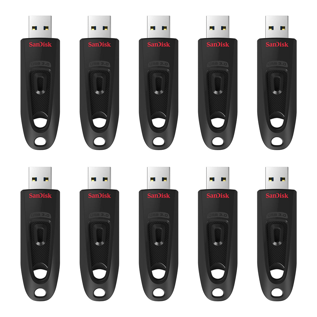 SanDisk Ultra 64GB USB Flash Drive USB 3.0 up to 130MB/s Read - Pack of 3