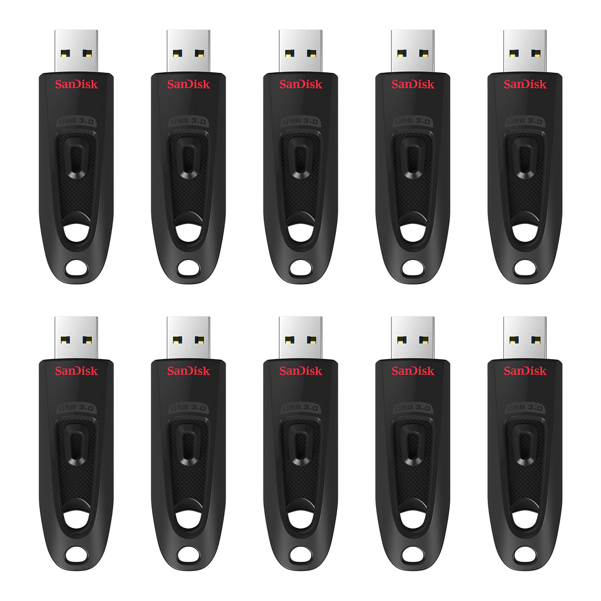 SanDisk Ultra 64GB USB Flash Drive USB 3.0 up to 130MB/s Read - Pack of 3