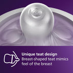 Philips Avent Natural Response Bottle Teat - 2 x Baby Bottle Flow 4 Teats for Babies Aged 3+ Months, BPA Free (Model SCY964/02)