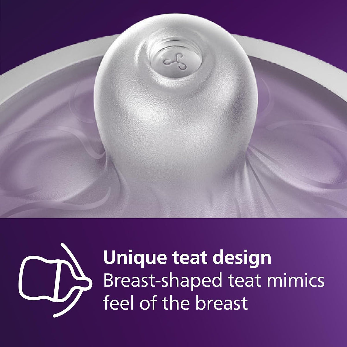 Philips Avent Natural Response Bottle Teat - 2 x Baby Bottle Flow 4 Teats for Babies Aged 3+ Months, BPA Free (Model SCY964/02)
