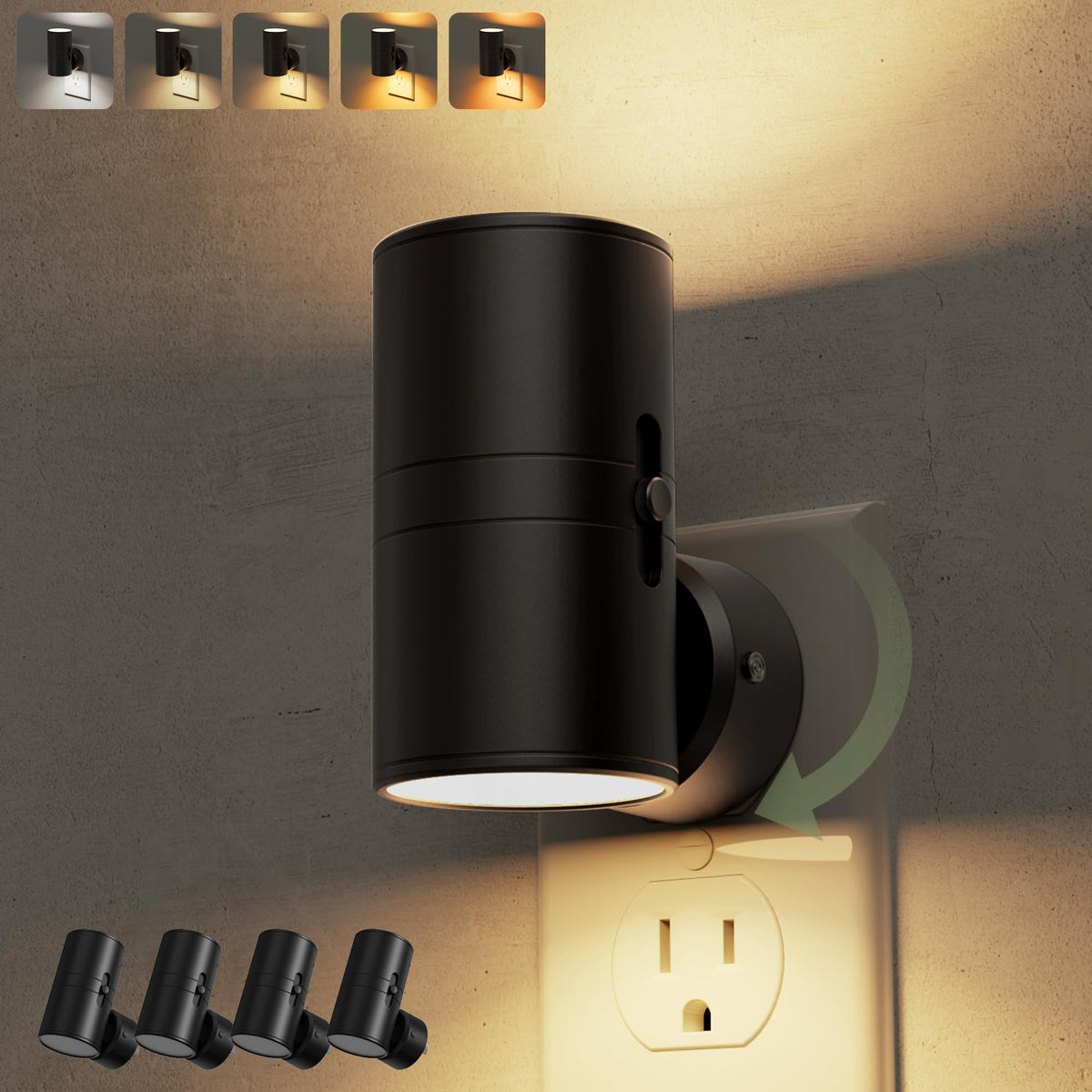 L LOHAS LED Night Light Plug in, Night Lights Plug into Wall, Soft White