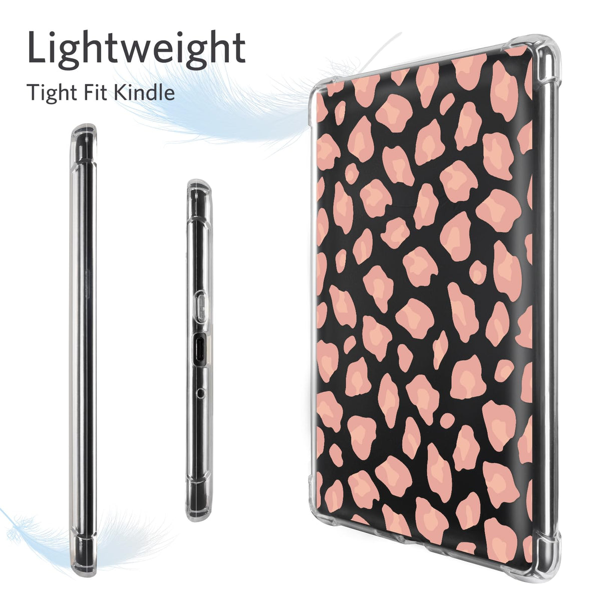CoBak Clear Case for 6" Kindle 11th Generation 2024 and 2022 - Ultra-Slim Soft TPU Transparent Cover with Hand Strap, Lightweight & Durable Protection, Rose Gold