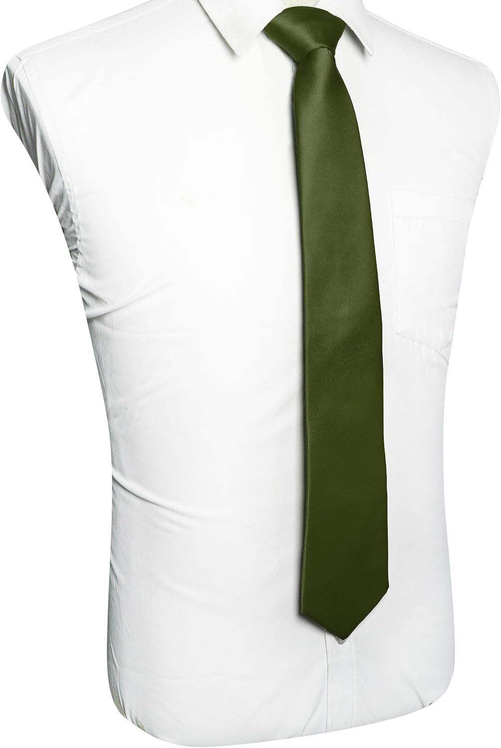 RBOCOTT Solid Color Tie Mens Necktie for Business and Wedding Party