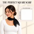 WESTEND CHOICE Square Chiffon Scarves Women's Neck Scarf 50s Retro Bandana