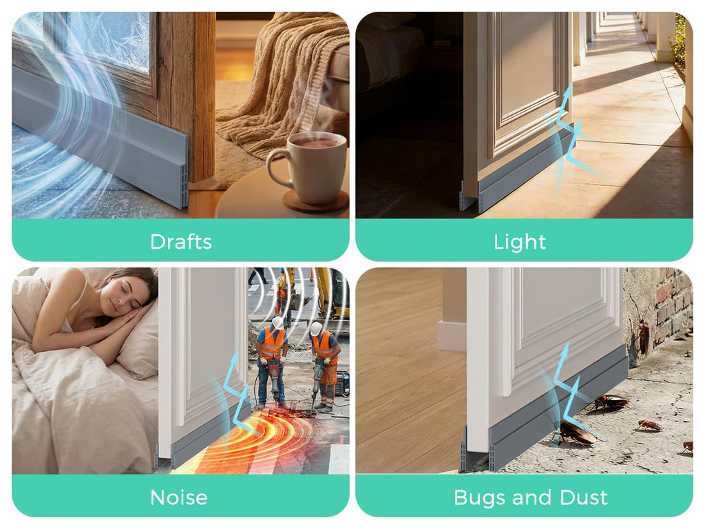 Hojoy Draft Excluder for Doors, Self Adhesive Door Draft Excluder 2 Pack