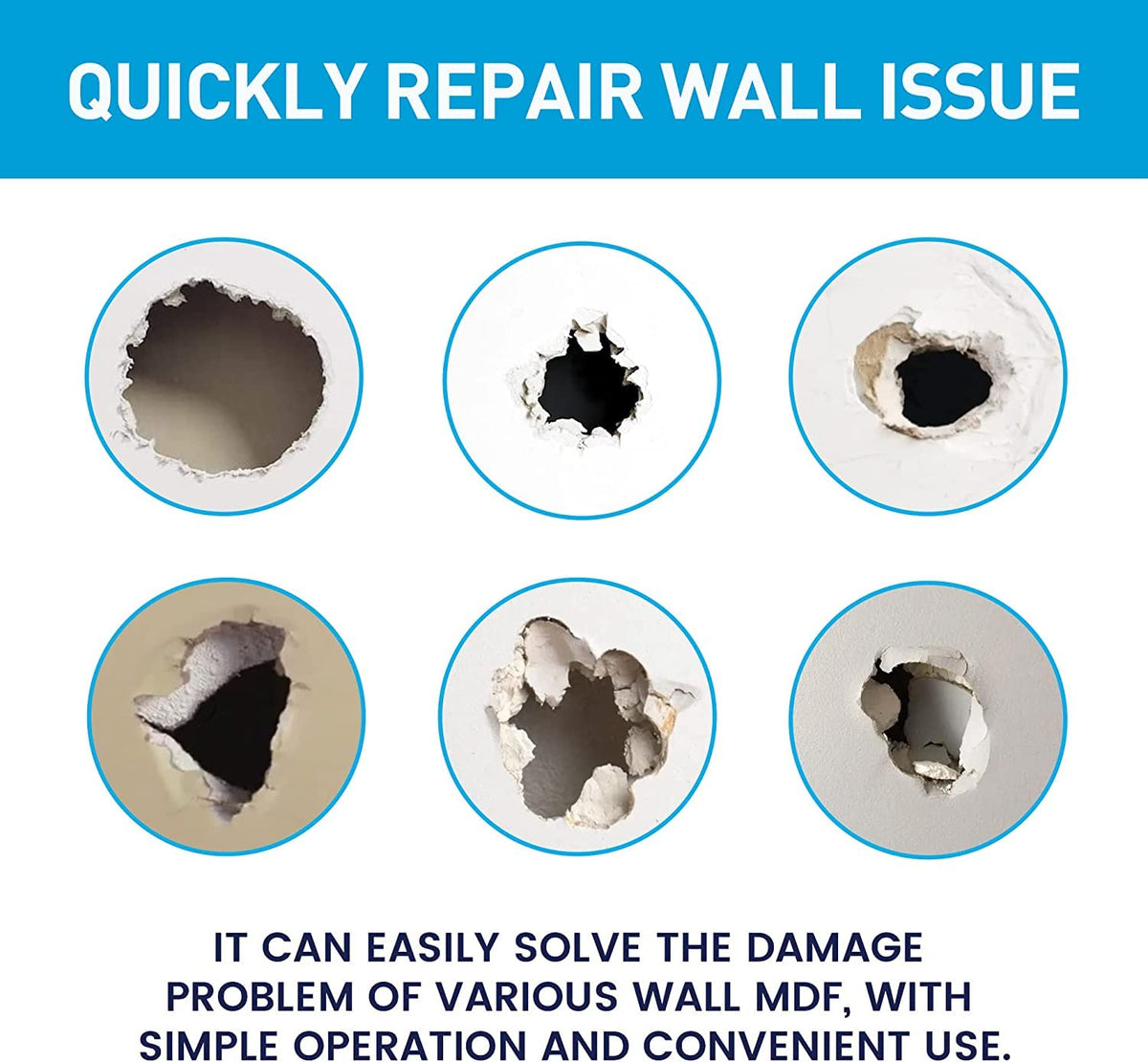 Drywall Repair Kit, 2-Pack Wall Mending Agent, Wall Spackle with Tools