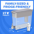 Brita X-Large 27 Cup Water Dispenser, Includes 1 Filter, Black