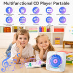 CD Player Portable: Kegaudio CD Players for Home with Speakers Bluetooth