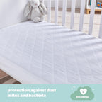 Silentnight Safe Nights Cot Bed Waterproof Mattress Protector 140 x 70 cm - Quilted Toddler Bed Protector Pad Anti-Allergy Soft Touch Breathable Comfortable - Machine Washable - 140 x 70cm